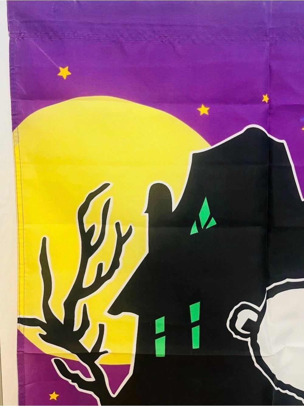 Snoopy & Woodstock Halloween Trick or Treat Peanuts Gang Vintage House Flag - Picture 9 of 12